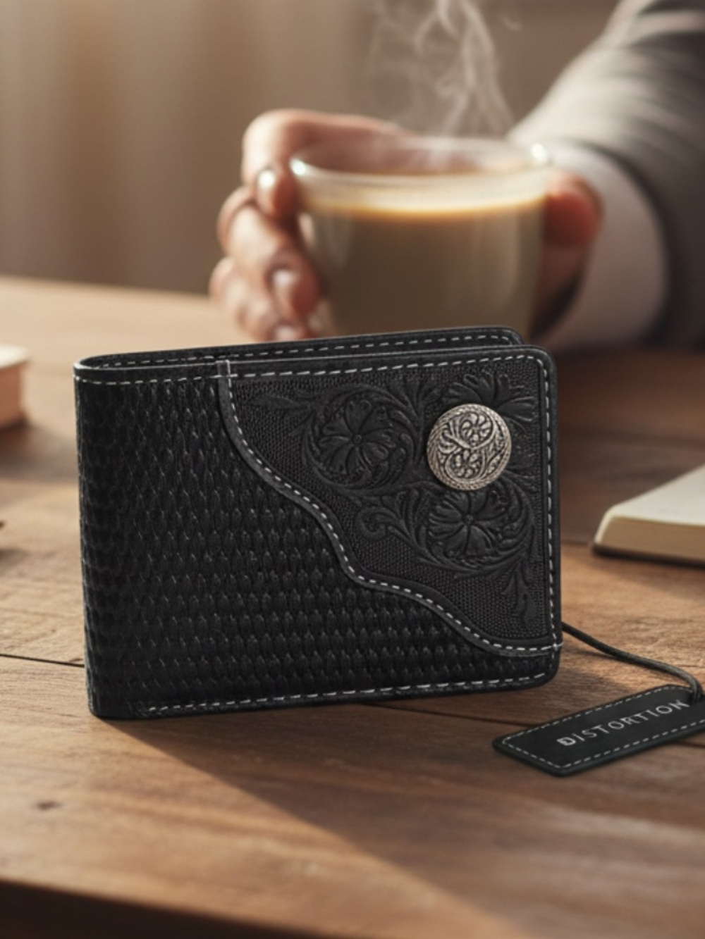 Distortion Black Wallet